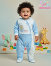 BOW BEAR DOT PRINT -BLUE