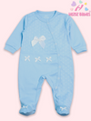 DOT PRINT WITH BOWS - BLUE