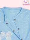 DOT PRINT WITH BOWS - BLUE