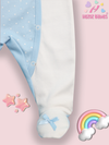 BOW BEAR DOT PRINT -BLUE