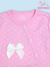 DOT PRINT WITH BOWS - PINK