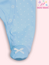 DOT PRINT WITH BOWS - BLUE