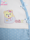 BOW BEAR DOT PRINT -BLUE