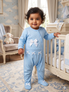 DOT PRINT WITH BOWS - BLUE