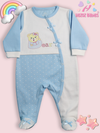 BOW BEAR DOT PRINT -BLUE